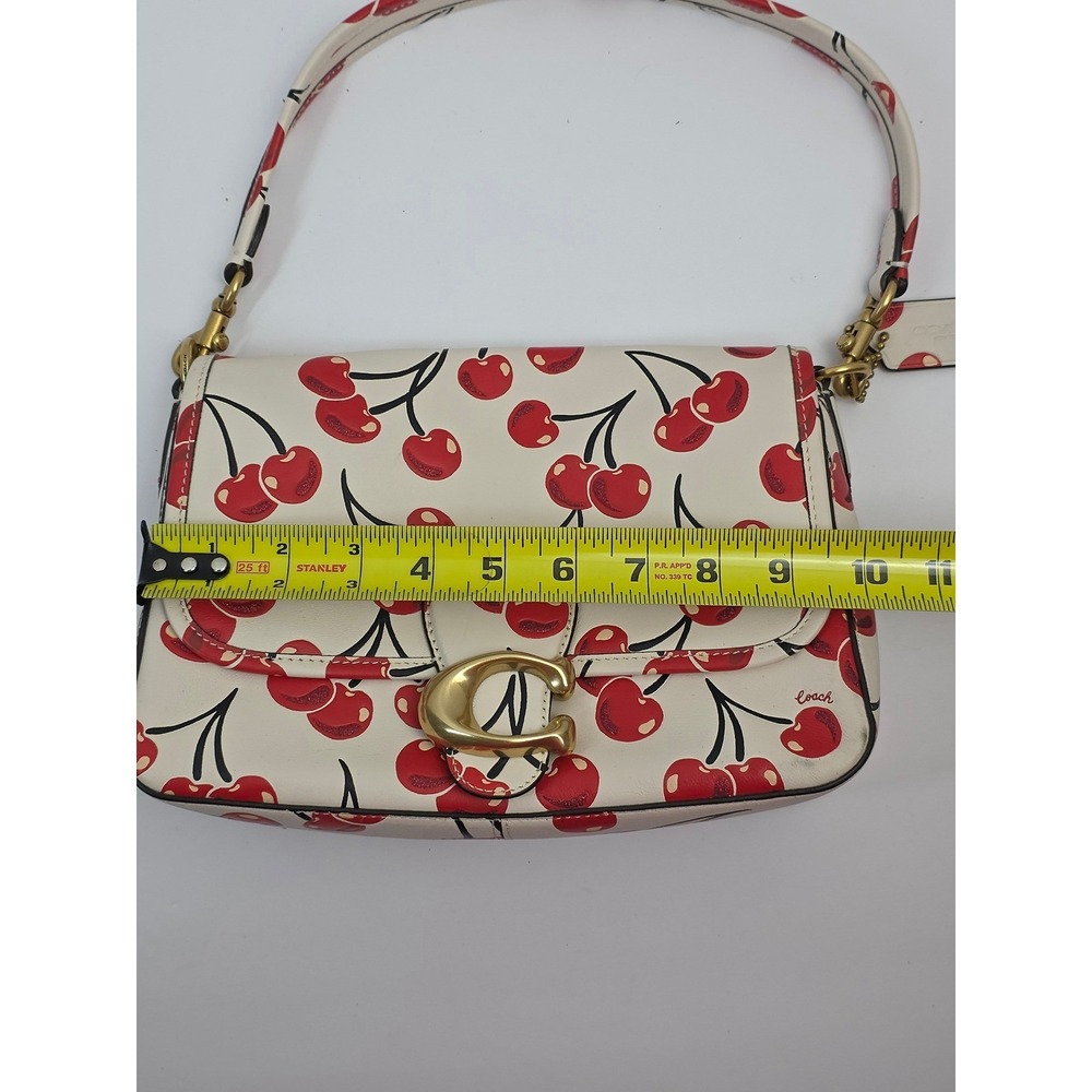 Coach Cherry Print Pillow Tabby Shoulder Bag 26 White Red CA110 - Picture 9 of 10